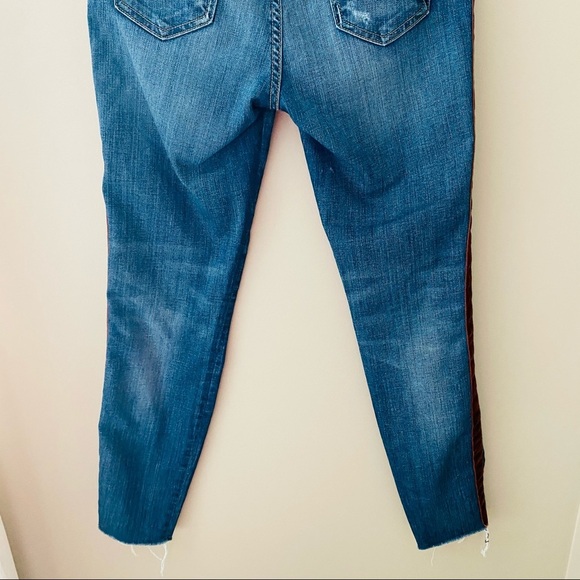 Current/Elliott Stiletto Velvet Striped Jeans Sz 26 - Picture 8 of 11